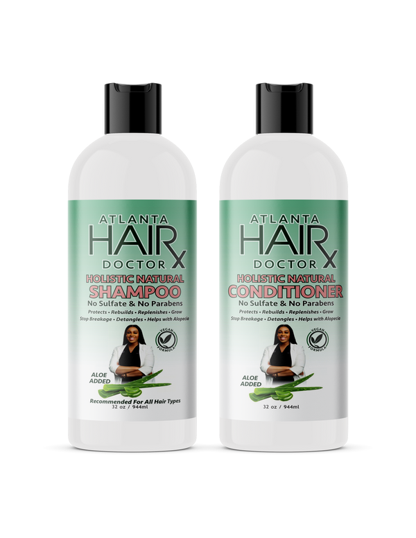 (BIG SAVINGS) 32 oz NATURAL SHAMPOO & CONDITIONER Atlanta Hair Doctor